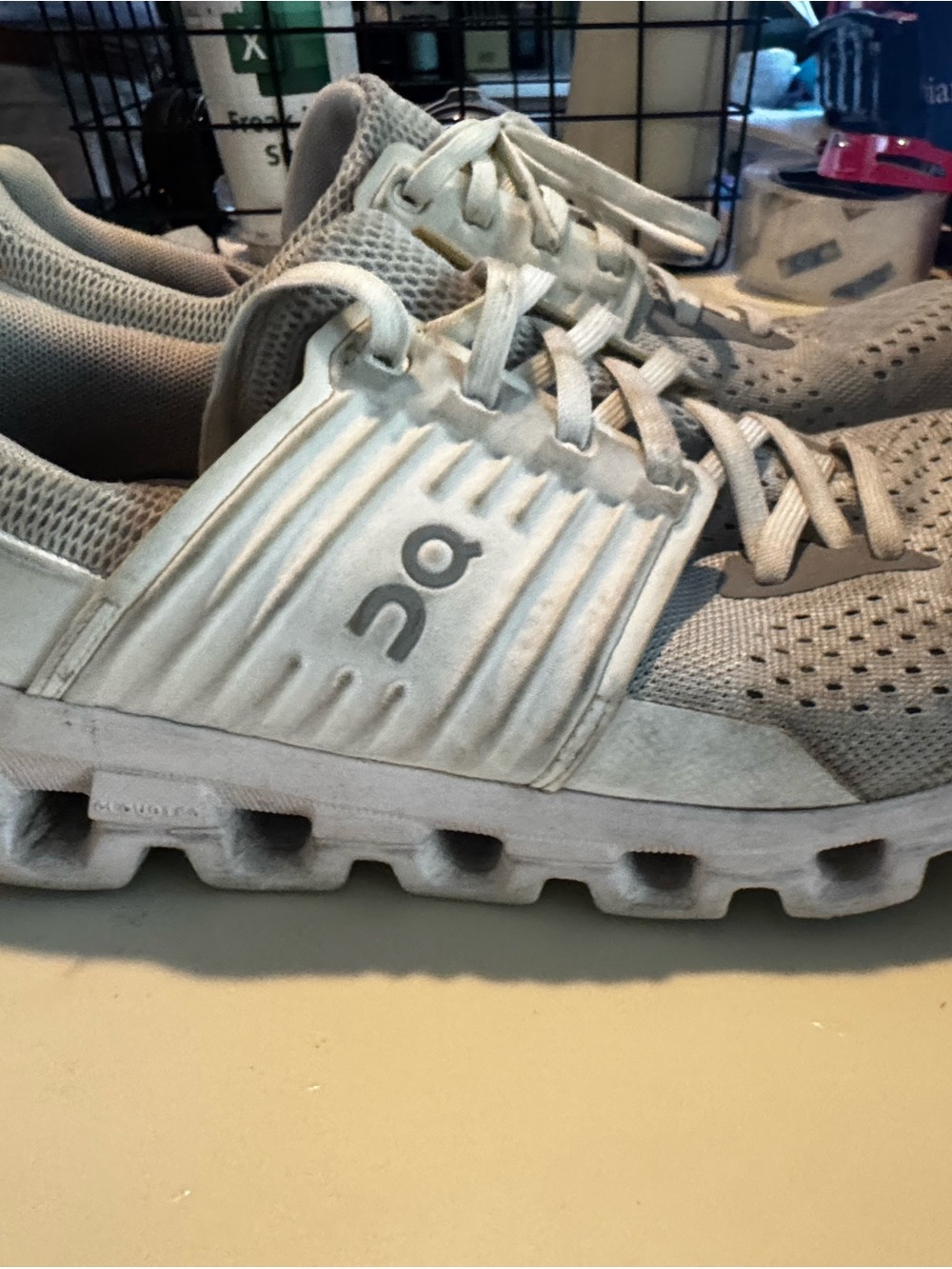 On Running women’s On Cloud Stratus Sneakers in Light Gray